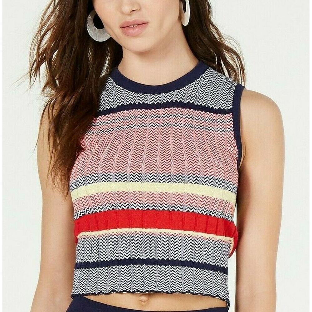 Lucy Paris Kylie Sleeveless Cropped Sweater